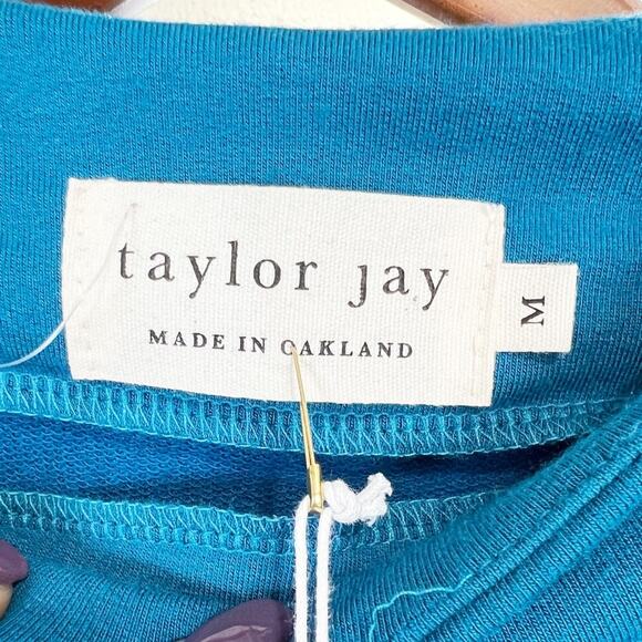 Taylor Jay NWT Traci Dress High Neck Line Bodycon Dress in Teal Blue Size Medium - Picture 6 of 7